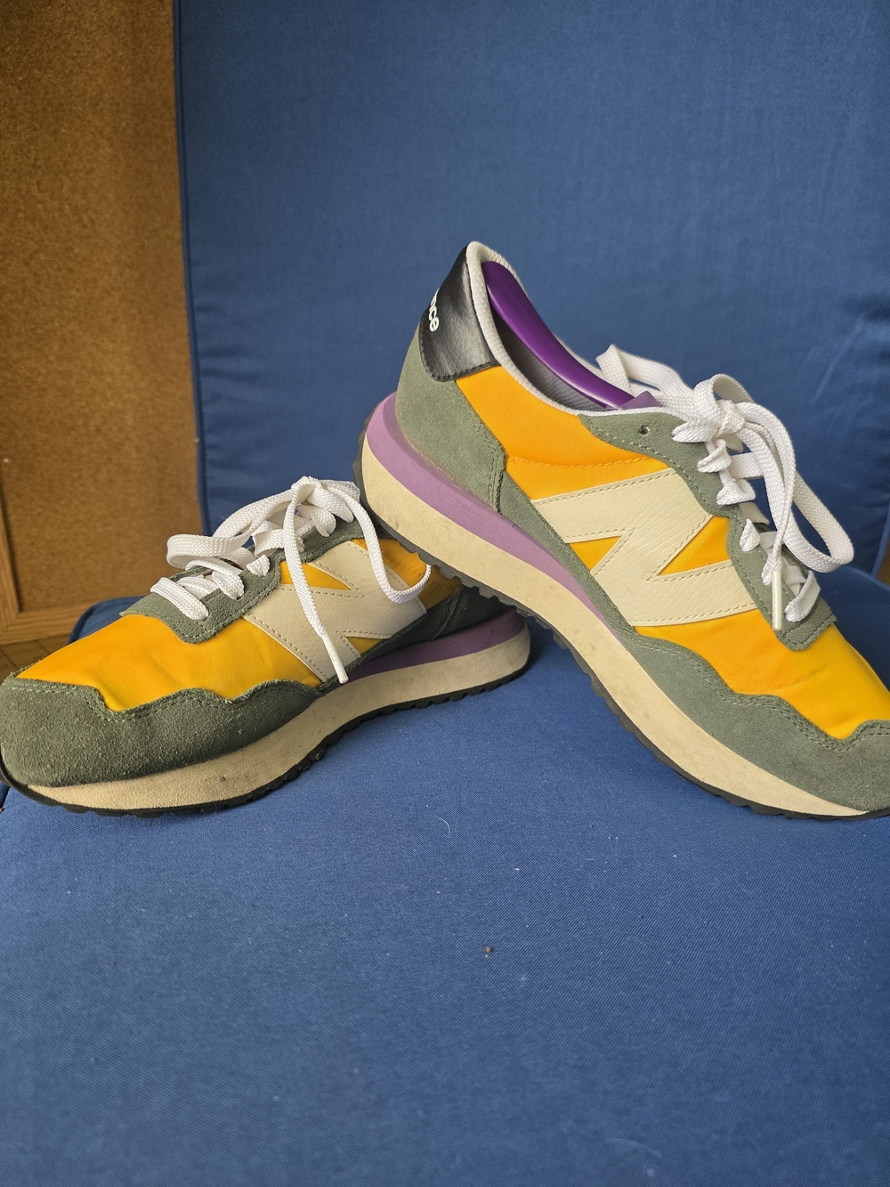 New Balance 237 WS237SR Yellow Green Suede Sneakers Women’s 8 - Picture 7 of 15
